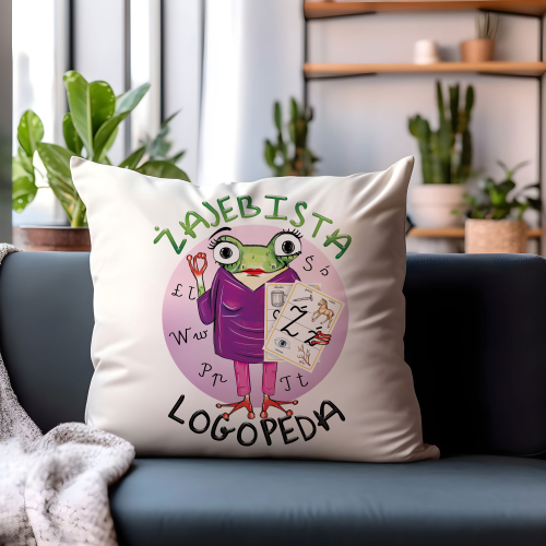 Poduszka Prezent Praca Zawód Żajebista LOGOPEDA