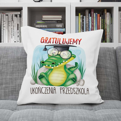 Poduszka Prezent Zakończenie Przedszkola Krokodyl