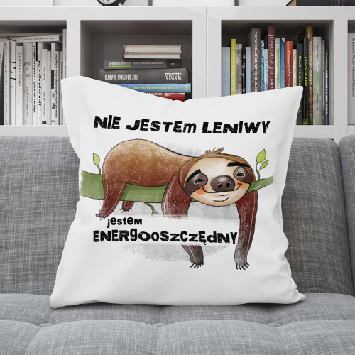 Poduszka Prezent Leniwiec NIE JESTEM LENIWY