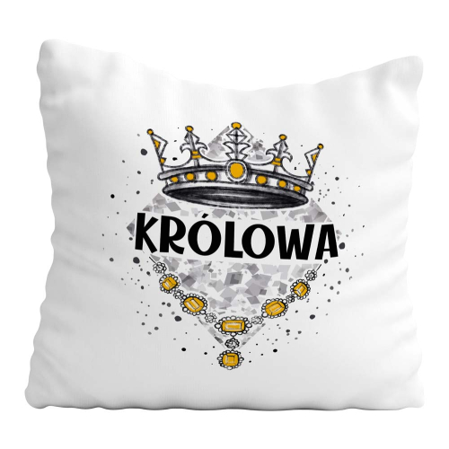 Poduszka Prezent Małżeństwo Para Ślub KRÓLOWA