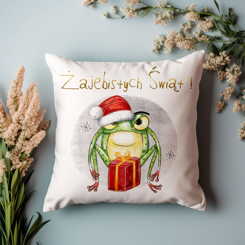 Poduszka Prezent Świąteczny ŻAJEBISTYCH ŚWIĄT