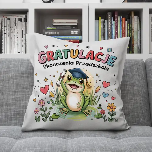 PODUSZKA PREZENT NA ZAKOŃCZENIE ROKU UPOMINEK PRZEDSZKOLE DLA DZIECKA ŻABA