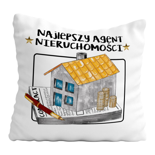 UPOMINEK PODUSZKA PREZENT ZAWÓD AGENT NIERUCHOMOŚCI POŚREDNIK