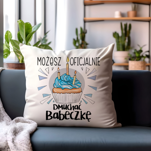PODUSZKA PREZENT URODZINY DMUCHAĆ BABECZKĘ ZABAWNE