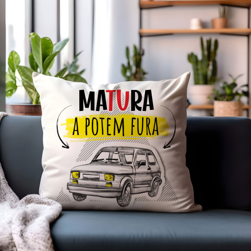 UPOMINEK PODUSZKA PREZENT MATURZYSTY ABSOLWENTA MATURA POTEM FURA EGZAMIN TEST AUTO