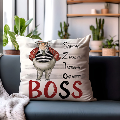 Poduszka Prezent Praca SZEF Sztos Boss