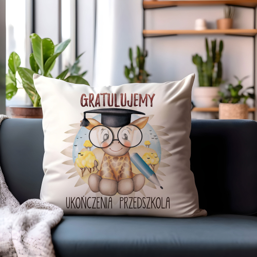 Poduszka Zakończenie Roku Przedszkola Żyrafa