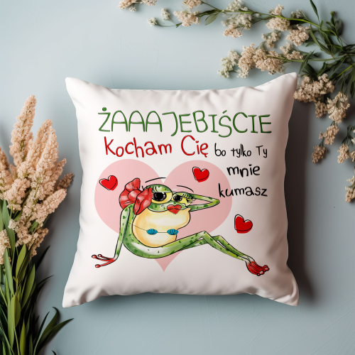 Poduszka Prezent Walentynki ŻAJEBIŚCIE