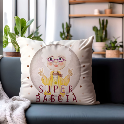 Poduszka Dzień Babci SUPER BABCIA