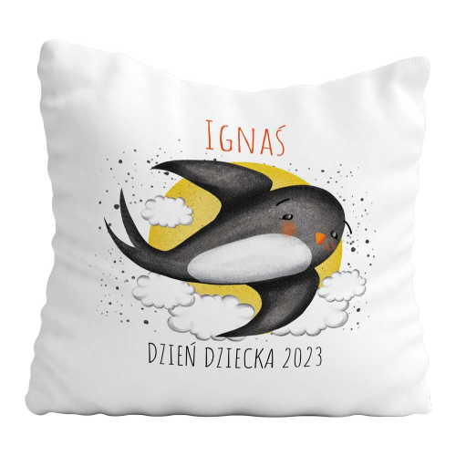 Poduszka Prezent DZIEŃ DZIECKA Jaskółka IMIĘ
