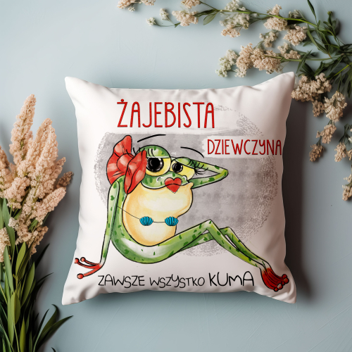 Poduszka Prezent Dzień Dziewczyny Żajebista