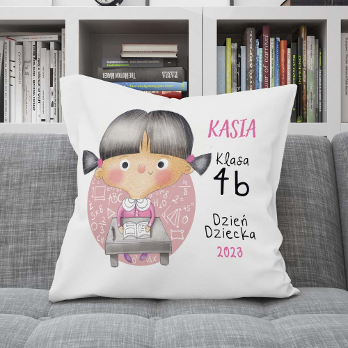Poduszka Prezent DZIEŃ DZIECKA Imię Klasa