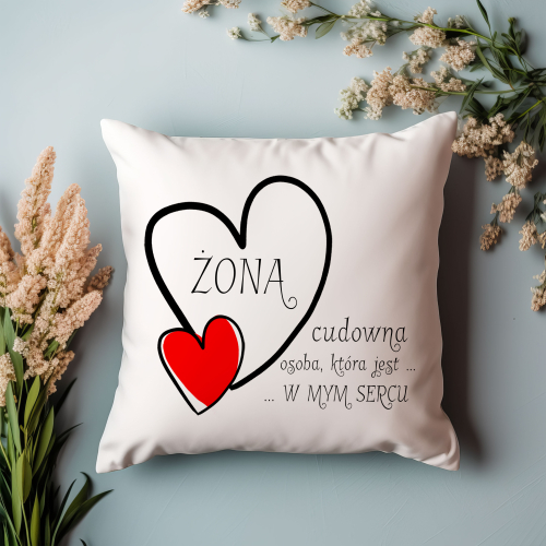 Poduszka Prezent Walentynki ŻONA CUDOWNA