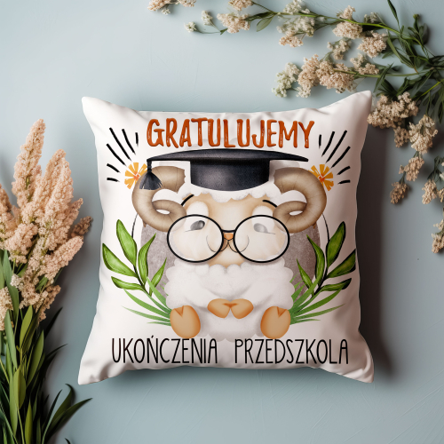 Poduszka Prezent Zakończenie Przedszkola Baranek