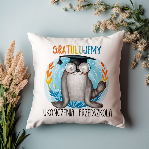 Poduszka Prezent Zakończenie Przedszkola Foczka