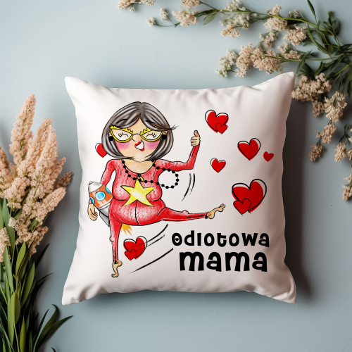 PODUSZKA PREZENT ŚWIĘTO DLA MAMY TEŚCIOWEJ ODLOTOWA MAMA ZABAWNE