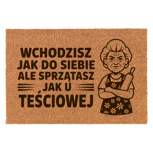 Wycieraczka Kokosowa Śmieszna 60x40Cm Prezent Parapetówka Teściowa