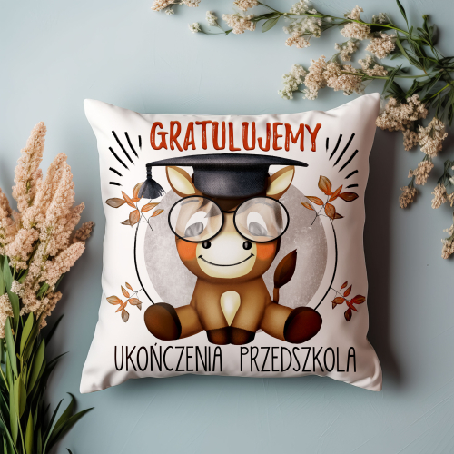 Poduszka Prezent Zakończenie Przedszkola Konik