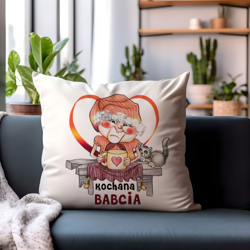 PODUSZKA PREZENT DZIEŃ BABCI KOCHANA BABCIA KOBIETA UPOMINEK