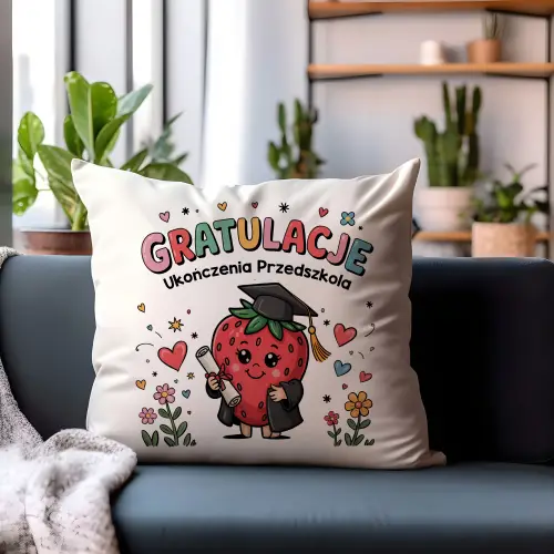 PODUSZKA PREZENT KONIEC ROKU UPOMINEK PRZEDSZKOLE DZIECIUM TRUSKAWKA