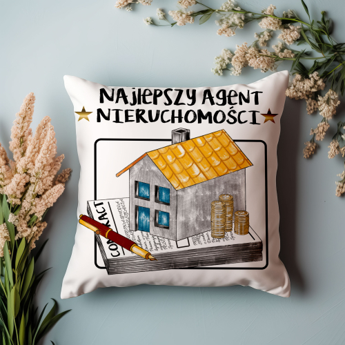 UPOMINEK PODUSZKA PREZENT ZAWÓD AGENT NIERUCHOMOŚCI POŚREDNIK