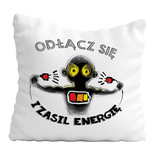 Poduszka Prezent Dzień Chłopaka Energia Praca Firma Upominek