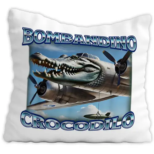 Poduszka Bombardino Crocodilo Italian Brainrot Viral Tiktok Prezent