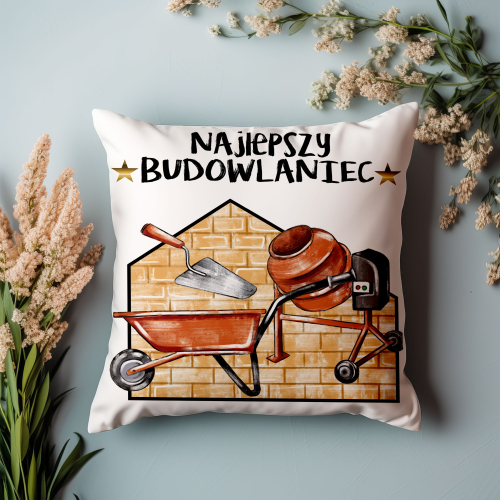 UPOMINEK PODUSZKA PREZENT ZAWÓD BUDOWLANIEC MURARZ BUDOWNICZY