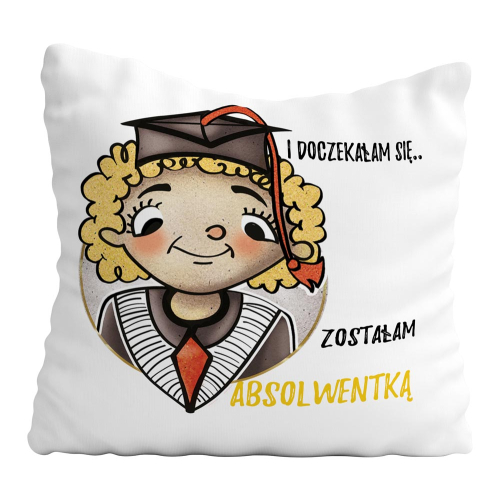 PODUSZKA PREZENT NA UKOŃCZENIE SZKOŁY ABSOLWENTKA UCZENNICA DZIEWCZYNA