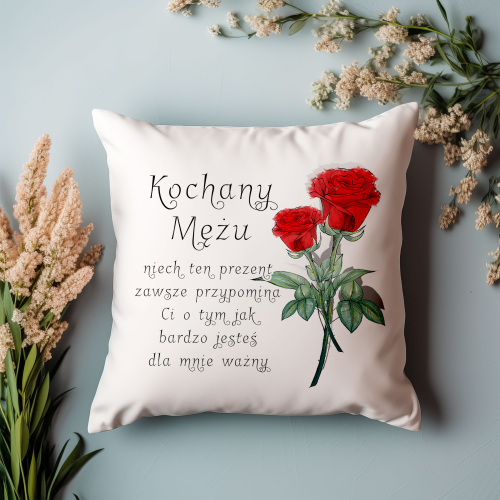 Poduszka Prezent Walentynki KOCHANY MĘŻU