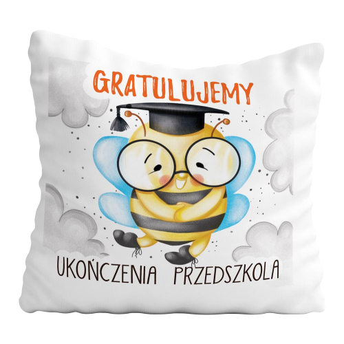 PODUSZKA PREZENT NA ZAKOŃCZENIE PRZEDSZKOLA JASIEK PSZCZÓŁKA GRATULACJE