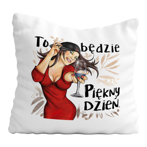 Poduszka Prezent Dzień Kobiet PIĘKNY DZIEŃ