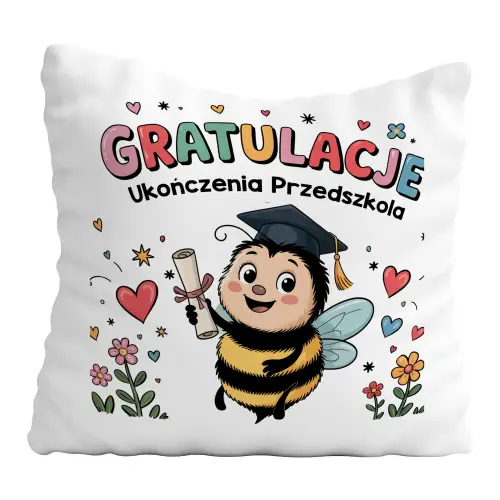 PODUSZKA PREZENT NA UKOŃCZENIE ROKU UPOMINEK PRZEDSZKOLE GRUPA PSZCZÓŁKA
