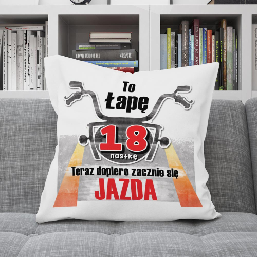 ODJAZDOWA PODUSZKA PREZENT NA URODZINY 100 18 40 50