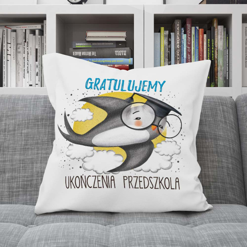 Poduszka Prezent Zakończenie Przedszkola JASKÓŁKA