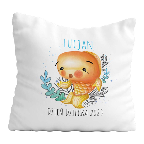 Poduszka Prezent DZIEŃ DZIECKA Rybka IMIĘ