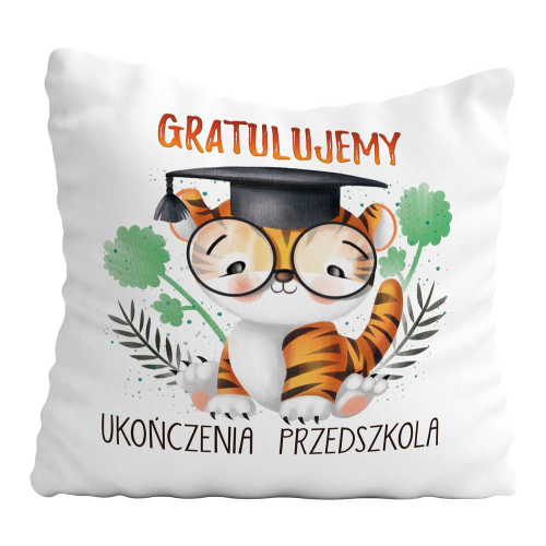 PODUSZKA PREZENT ZAKOŃCZENIE PRZEDSZKOLA UPOMINEK ZWIERZĘTA TYGRYSEK