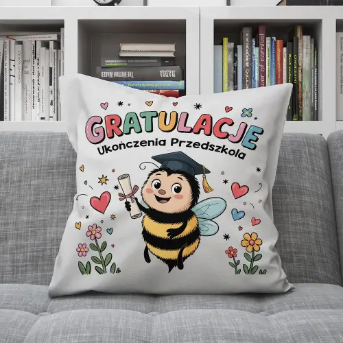 PODUSZKA PREZENT NA UKOŃCZENIE ROKU UPOMINEK PRZEDSZKOLE GRUPA PSZCZÓŁKA