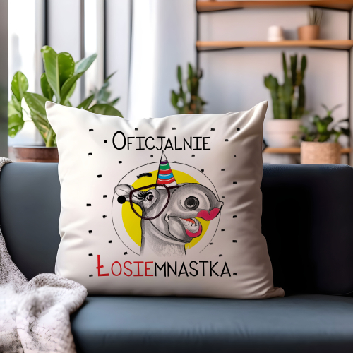 PODUSZKA PREZENT URODZINY ŁOSIEMNASTKA ŚMIESZNY ŁOŚ