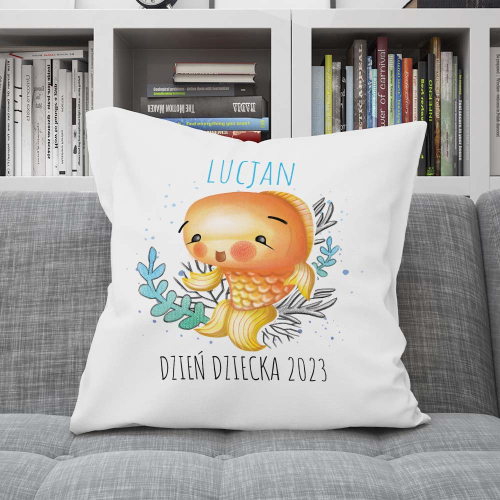 Poduszka Prezent DZIEŃ DZIECKA Rybka IMIĘ