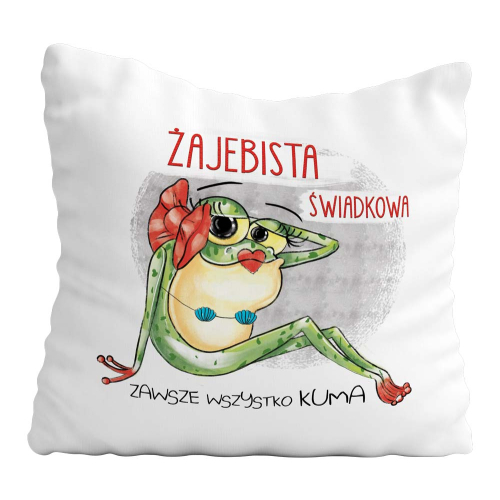 Poduszka Prezent Slub Żajebista Świadkowa