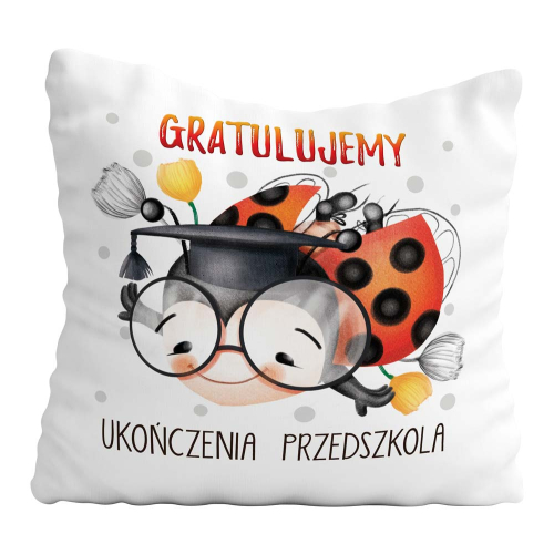 PODUSZKA PREZENT ZAKOŃCZENIE PRZEDSZKOLA BIEDRONKA GRATULACJE