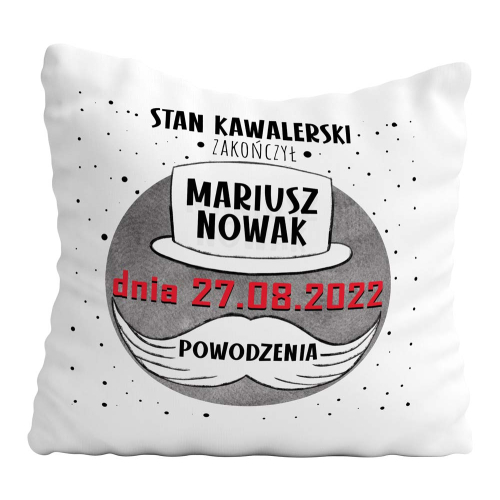 Poduszka Wieczór Kawalerski Pana Młodego Ślub