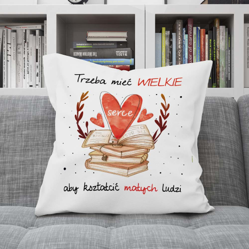 Poduszka Prezent DZIEŃ NAUCZYCIELA serce