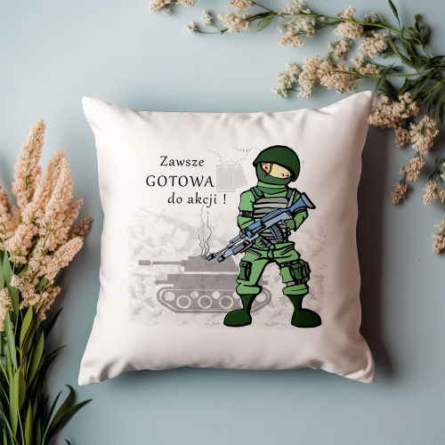 Poduszka Prezent Praca ŻOŁNIERKA KOMANDOS