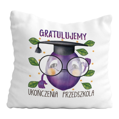 Poduszka Prezent Zakończenie Przedszkola ŚLIWKA