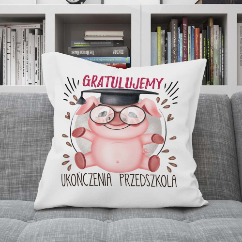 Poduszka Prezent Zakończenie Przedszkola Świnka