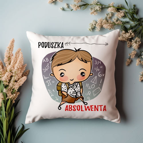 PREZENT NA ZAKOŃCZENIE SZKOŁY PODUSZKA ABSOLWENTA UCZEŃ UPOMINEK