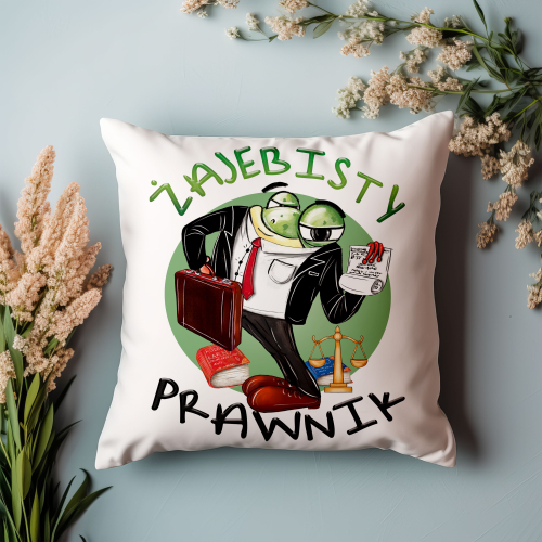 Poduszka Prezent Praca Zawód Żajebisty PRAWNIK