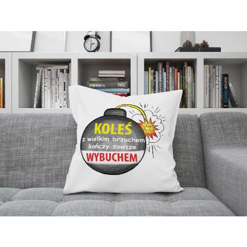 Poduszka Prezent Dzień Chłopaka Z BRZUCHEM Praca Firma